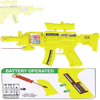 Aseenaa Strike Toy Gun with Sound, Laser and LED Lights for Kids | Lights and Sound Feature Guns Toys for Children | Color :  Yellow | Set of 1 (Strike Gun Yellow)-thumb4