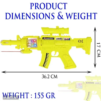 Aseenaa Strike Toy Gun with Sound, Laser and LED Lights for Kids | Lights and Sound Feature Guns Toys for Children | Color :  Yellow | Set of 1 (Strike Gun Yellow)-thumb2