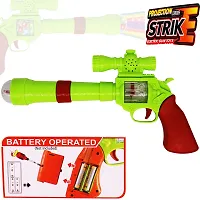 Aseenaa Toy Gun Strike with Light, Music, Spin Snowflakes LED Lights for Kids  Toddlers Guns  Darts  (Green, Maroon)-thumb3