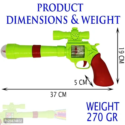 Aseenaa Toy Gun Strike with Light, Music, Spin Snowflakes LED Lights for Kids  Toddlers Guns  Darts  (Green, Maroon)-thumb5