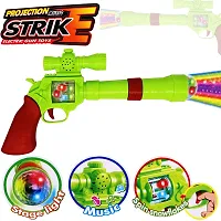 Aseenaa Toy Gun Strike with Light, Music, Spin Snowflakes LED Lights for Kids  Toddlers Guns  Darts  (Green, Maroon)-thumb1