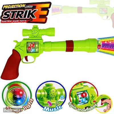 Aseenaa Toy Gun Strike with Light, Music, Spin Snowflakes LED Lights for Kids  Toddlers Guns  Darts  (Green, Maroon)-thumb2