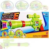 Aseenaa Toy Gun Strike with Light, Music, Spin Snowflakes LED Lights for Kids  Toddlers Guns  Darts  (Green, Maroon)-thumb2