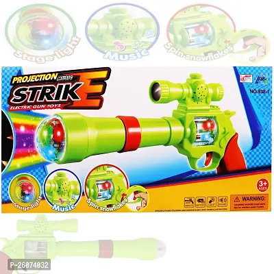 Aseenaa Toy Gun Strike with Light, Music, Spin Snowflakes LED Lights for Kids  Toddlers Guns  Darts  (Green, Maroon)-thumb3