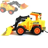 Aseenaa Remote Control Battery Operated Small Plastic Crane Dumper Truck Toy for Kids | RC Controlled Mini Monster Vehicles Machine | Plastic JCB Vehicle Trucks Toys for Boys and Girls | Color Yellow-thumb3