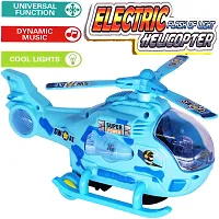 Aseenaa Musical And 3D Led Lights Helicopter Toy For Boys Girls|360 Degree Rotation Aero plane Vehicle Toys For 2-5 Year Baby Boy Girl Kids And Children | Plane For Toddlers Children's | Blue-thumb2