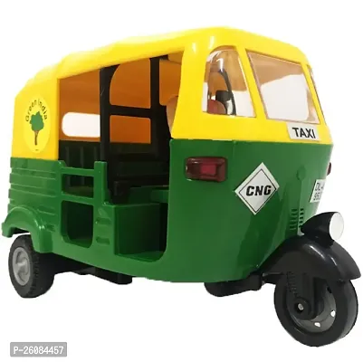 Aseenaa Pull Back Auto Rickshaw Toy with Driver, CNG Mini Auto Vehicle Toy for Kids Boys and Girls for Gifting Purpose, Colour : Multicolor-thumb0