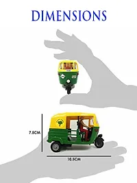 Aseenaa Pull Back Auto Rickshaw Toy with Driver, CNG Mini Auto Vehicle Toy for Kids Boys and Girls for Gifting Purpose, Colour : Multicolor-thumb2