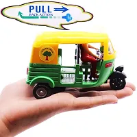 Aseenaa Pull Back Auto Rickshaw Toy with Driver, CNG Mini Auto Vehicle Toy for Kids Boys and Girls for Gifting Purpose, Colour : Multicolor-thumb3