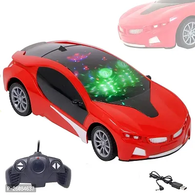 Aseenaa RC Famous Car 1:22 Scale Remote Control with 3D Lights | Full Functions Turns Left Right Forward and Reverse | High Speed Electric Racing Cars Toy for Boys and Girls | Red Colour | Set of 1-thumb0