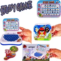 Aseenaa Angry Bird Game Toy laptop With Music  Alphabet Sound  Lights For New Kids | Educational Mini Laptop | Learning Small Computer Gaming Toys | Best Gift For Boys Girls Toddler Kid (Multicolor)-thumb1