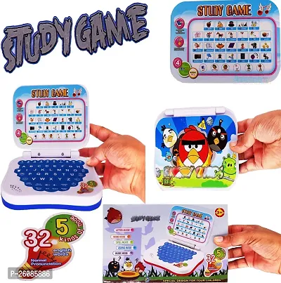 Aseenaa Angry Bird Game Toy laptop With Music  Alphabet Sound  Lights For New Kids | Educational Mini Laptop | Learning Small Computer Gaming Toys | Best Gift For Boys Girls Toddler Kid (Multicolor)-thumb2