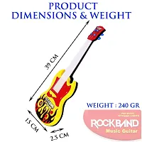 Aseenaa Rockband Musical Mini Guitar Instrument with Sound  3D LED Lighting Toy | Battery Operated Electronic Music and Lights Guitars Gift Toys for Boys Girls Kids and Toddlers | Colour : Multicolor-thumb3