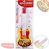 Aseenaa Rockband Musical Mini Guitar Instrument with Sound  3D LED Lighting Toy | Battery Operated Electronic Music and Lights Guitars Gift Toys for Boys Girls Kids and Toddlers | Colour : Multicolor-thumb4