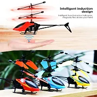 Aseenaa LED Lights RC Helicopter with Remote Control and Hand Sensor | Rechargeable Plane Toy for Boys Girls Adults Children's | Aeroplan Vehicle Toys for Boy Girl Kids Children | Color : Red-thumb4