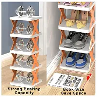 Plastic 8 Layer  Shoe Rack Shoe Stand Storage Organizer Shoe Cabinet Durable Portable Shoe Organizer in The Living Room, Bedroom, Office and Kitchen Space Saving Rack-thumb1