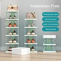 Plastic 8 Layer  Shoe Rack Shoe Stand Storage Organizer Shoe Cabinet Durable Portable Shoe Organizer in The Living Room, Bedroom, Office and Kitchen Space Saving Rack-thumb2