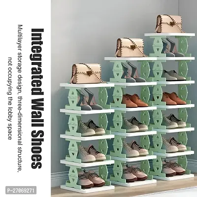 Plastic 8 Layer  Shoe Rack Shoe Stand Storage Organizer Shoe Cabinet Durable Portable Shoe Organizer in The Living Room, Bedroom, Office and Kitchen Space Saving Rack-thumb5