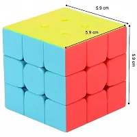 Aseenaa Speed Cube 3x3 High Speed Sticker less Magic 3x3x3 Brainstorming Puzzle Cubes Game Toys for Kids  Adults - Set of 1 (3x3 Cube)-thumb4