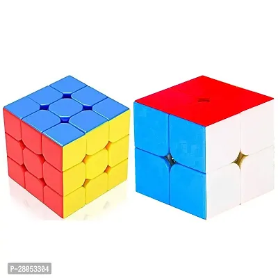 Aseenaa Speed Combo of 2x2  3X3 Cube High Speed Sticker less Magic Brainstorming Puzzle Cubes Game Toys for Kids  Adults - Set of 2 (Combo of 2x2  3X3)