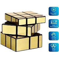 Aseenaa High Speed Golden Mirror Cube | High Speed Stickerless Magic Brainstorming Puzzle Cubes Game Toys For Kids  Adults| Super Saver Pack | SET OF 1  (1 Pieces)-thumb1