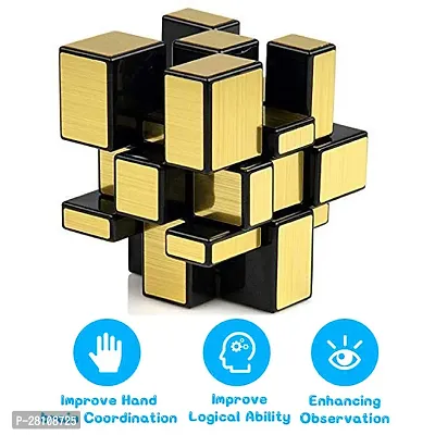 Aseenaa High Speed Golden Mirror Cube | High Speed Stickerless Magic Brainstorming Puzzle Cubes Game Toys For Kids  Adults| Super Saver Pack | SET OF 1  (1 Pieces)-thumb5