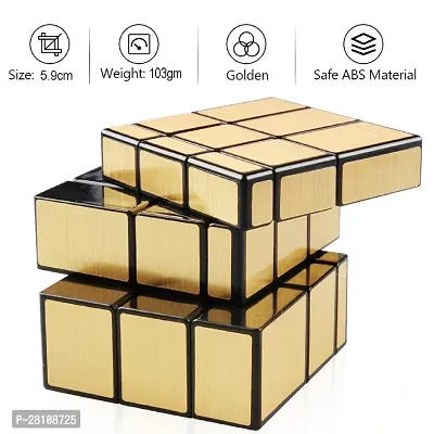 Aseenaa High Speed Golden Mirror Cube | High Speed Stickerless Magic Brainstorming Puzzle Cubes Game Toys For Kids  Adults| Super Saver Pack | SET OF 1  (1 Pieces)-thumb3