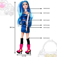Beautiful Doll Toy Set with Movable Joints and Other Ornaments for Girls -  Height 30 Cm-thumb1