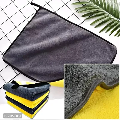 Aseenaa 800 GSM, Microfiber Double Layered Cloth 30x40 Cms 3 Piece Towel Set, Extra Thick Microfiber Cleaning Cloths Perfect for Bike, Auto, Cars Both Interior and Exterior-thumb2