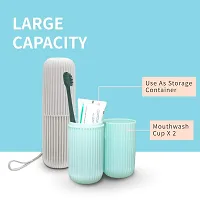 Aseenaa Travel Toothbrush Toothpaste Case Holder Portable Toothbrush Storage Plastic Toothbrush Holder | Toothbrush Holder for Travel | Plastic Toothbrush Holder ( Multi-Holder, Pack of 2 )-thumb2