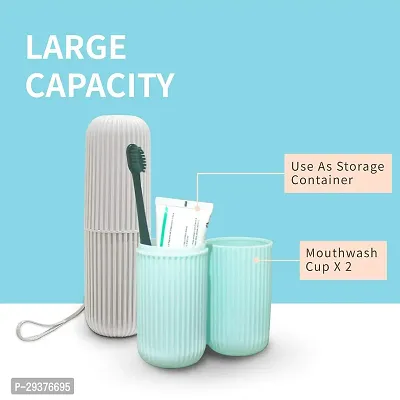 Aseenaa Travel Toothbrush Toothpaste Case Holder Portable Toothbrush Storage Plastic Toothbrush Holder | Toothbrush Holder for Travel | Plastic Toothbrush Holder ( Multi-Holder, Pack of 2 )-thumb3