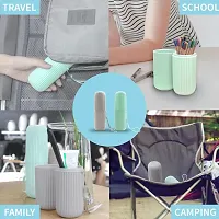 Aseenaa Travel Toothbrush Toothpaste Case Holder Portable Toothbrush Storage Plastic Toothbrush Holder | Toothbrush Holder for Travel | Plastic Toothbrush Holder ( Multi-Holder, Pack of 2 )-thumb1