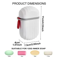 Aseenaa Pack Of 1 Leakproof Travel Soap Case, Waterproof Container Draining Layer, Portable For Bathroom, Camping, Gym Dish Home Bathroom Plastic With Cover Holder Outdoors Use Lid Drain Design, Multi-thumb1