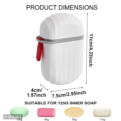 Aseenaa Wall Mounted waterproof Soap Dish Holder Plastic Wall Hanging Soap Storage Rack for Kitchen Bathroom (Pack of 2, Multicolor)-thumb2