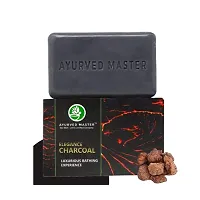 AYURVED MASTER Organic Elegance Charcoal Paraben and Sulphate Free- Skin Whitening Soap - 125 GM-thumb1