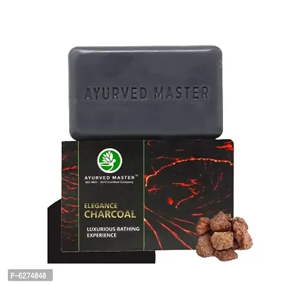 AYURVED MASTER Organic Elegance Charcoal Paraben and Sulphate Free- Skin Whitening Soap - 125 GM-thumb2