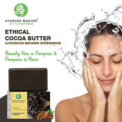 AYURVED MASTER ORGANIC,Cocoa and Shea Butter | Paraben and Sulphate Free Cold Process Soap- 100% Vegan- 125 GM