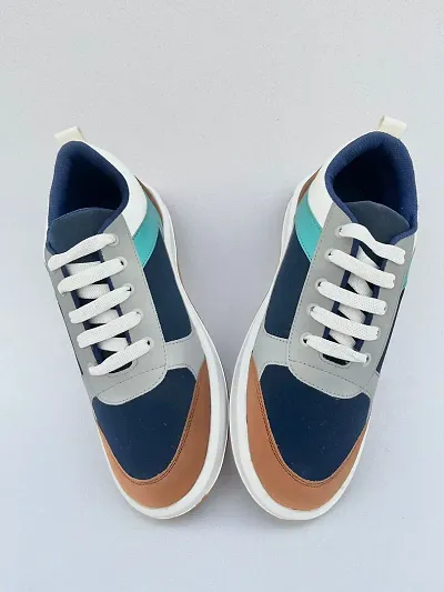 Attractive Stylish Solid Sneakers For Men