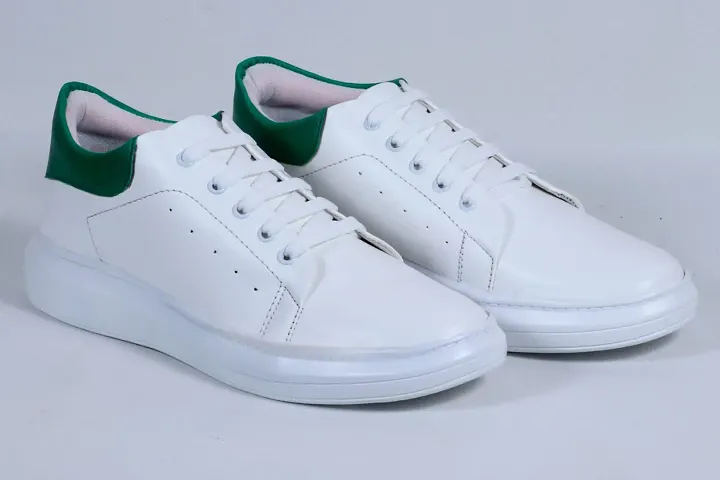 Stylish PU Solid Sneakers For Men