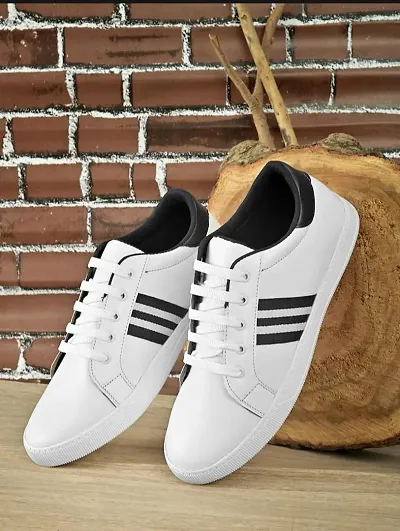 Stylish PVC Solid Sneakers For Men