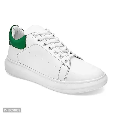 Stylish Rexine Solid Sneakers For Men