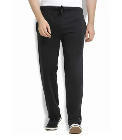 Stylish Blend Solid Track Pants for Men