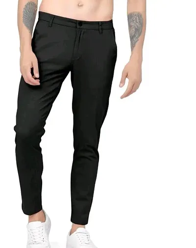 Stylish Lyocell Solid Regular Track Pants For Men