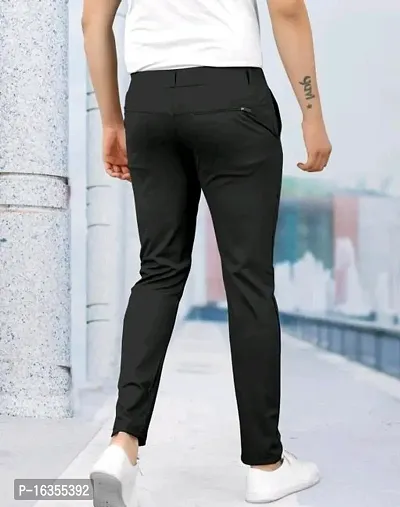 Black button track pant for men-thumb2