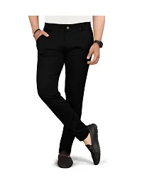 Black color casual trouser for men| Black color track pant for men with back pocket-thumb1