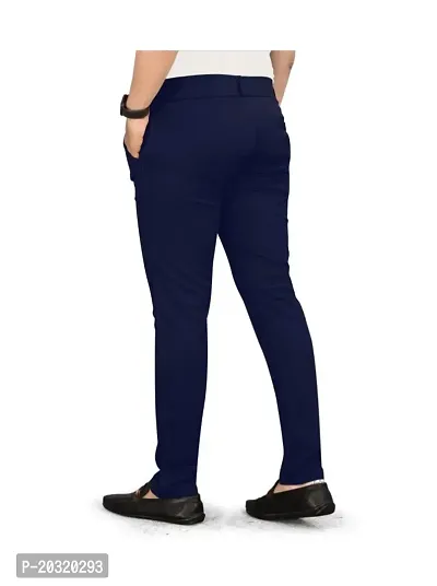 Navy blue casual trouser for men| Navy blue button track pant for men-thumb5