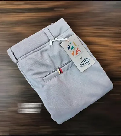 Classic Solid Casual Trouser for Men