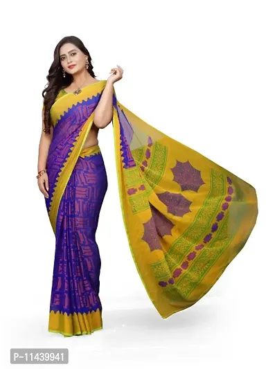 Classic Brasso Printed Saree with Blouse piece-thumb0