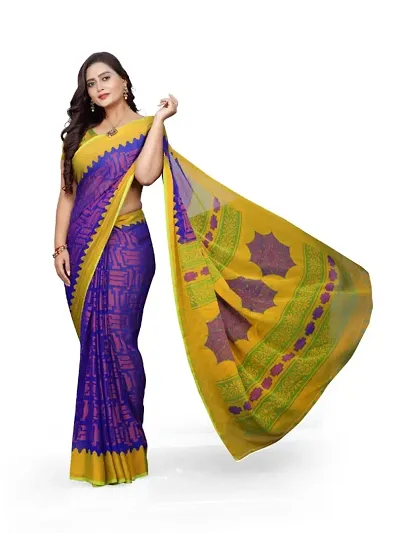 Classic Brasso Printed Saree with Blouse piece