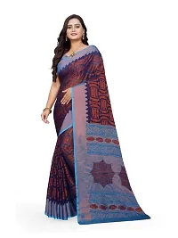 Classic Brasso Printed Saree with Blouse piece-thumb1